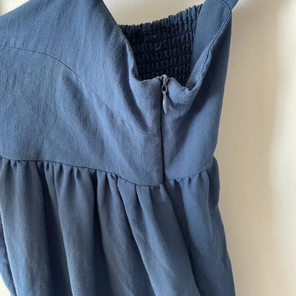 Pepaloves Wide Leg Bow  Jumpsuit Playsuit Navy Blue Size Small - Picture 4 of 7